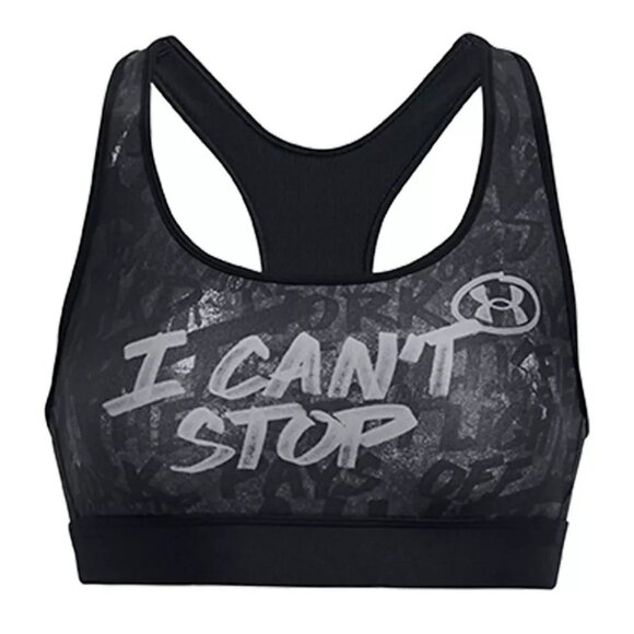 NWT Under Armour Sports Bra Womens Size Small HeatGear Alter Ego Mid Support Bla - Picture 1 of 6